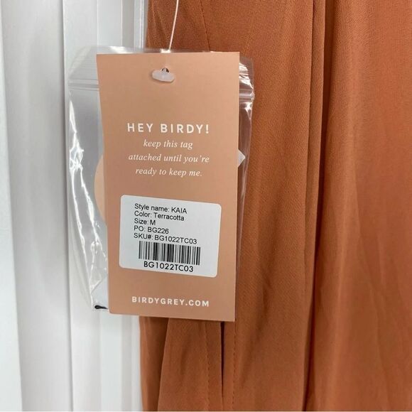 Birdy Grey Kaia Terracotta Chiffon Dress Gown Bridesmaid Medium Formal NEW - Picture 6 of 7